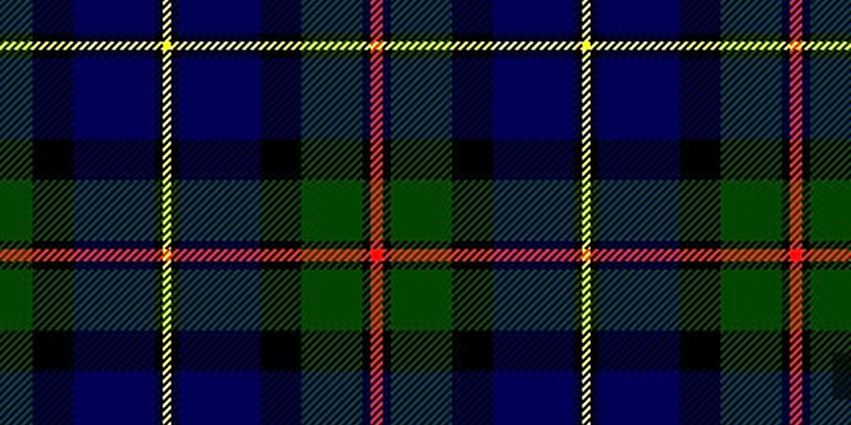 Blue and green tartan plaid pattern
