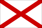Red St. Andrew's cross on white background.