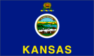 Flag of Kansas with state seal.