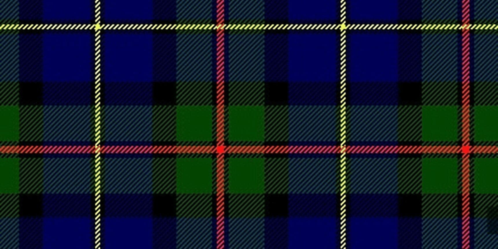 Colorful tartan pattern with blue and green