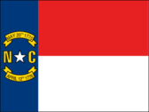 North Carolina state flag with blue stripe.