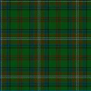 Green and blue tartan plaid pattern.