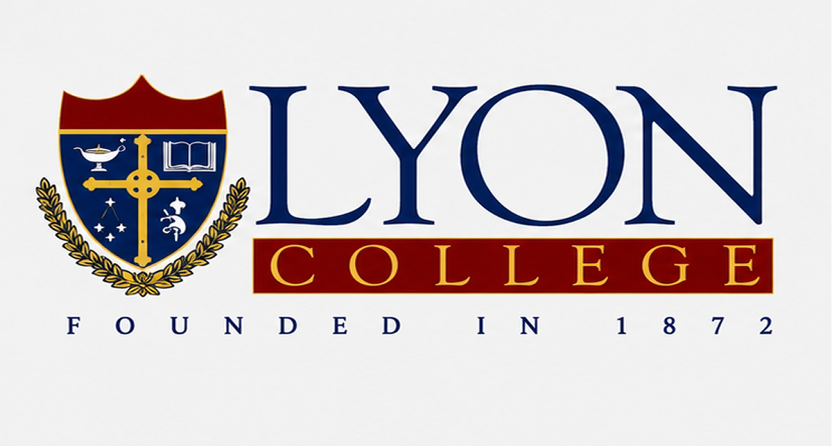 Lyon College logo with crest, founded 1872.