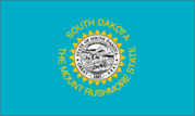South Dakota state flag with seal.