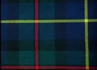 Blue and green plaid pattern with stripes.