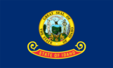 Idaho state flag with official seal.