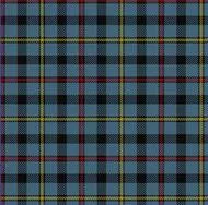 Blue and black tartan pattern fabric.